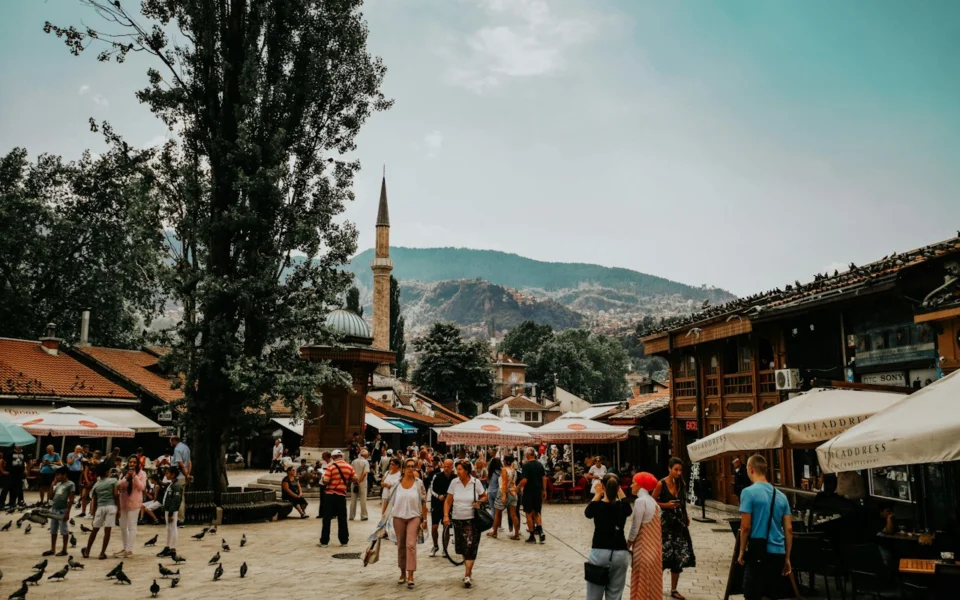 Old bazaar square in Sarajevo, Bosnia and Herzegovina