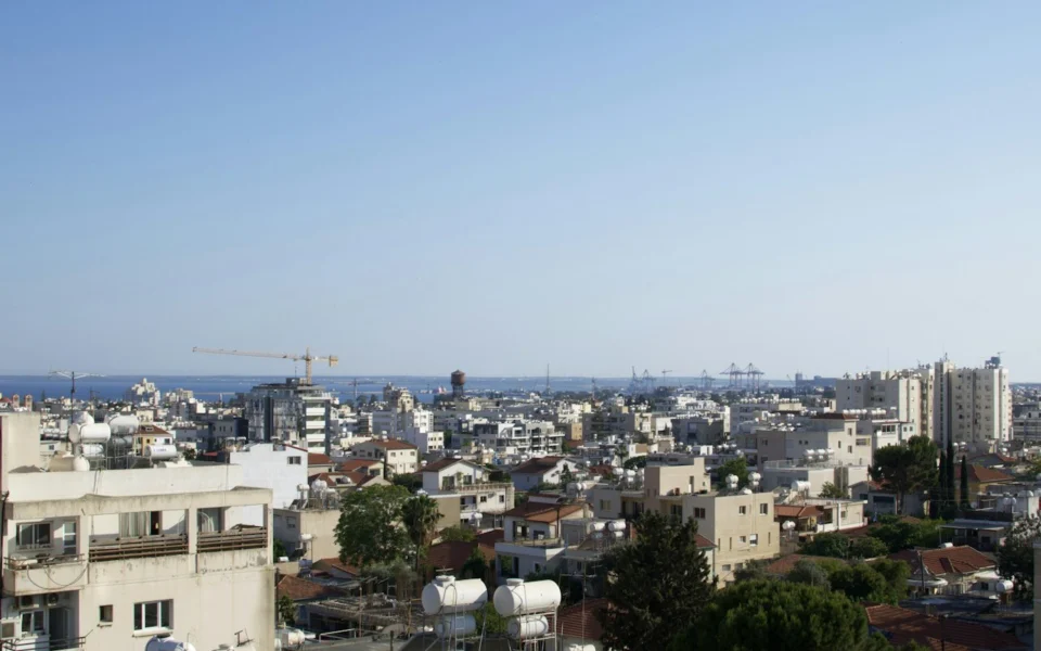 City view towards the sea in Cyprus
